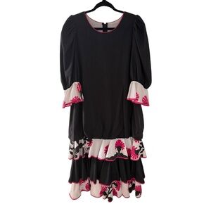 Vintage Mamo Howell Long Muumuu dress For Liberty House Back Zip Large